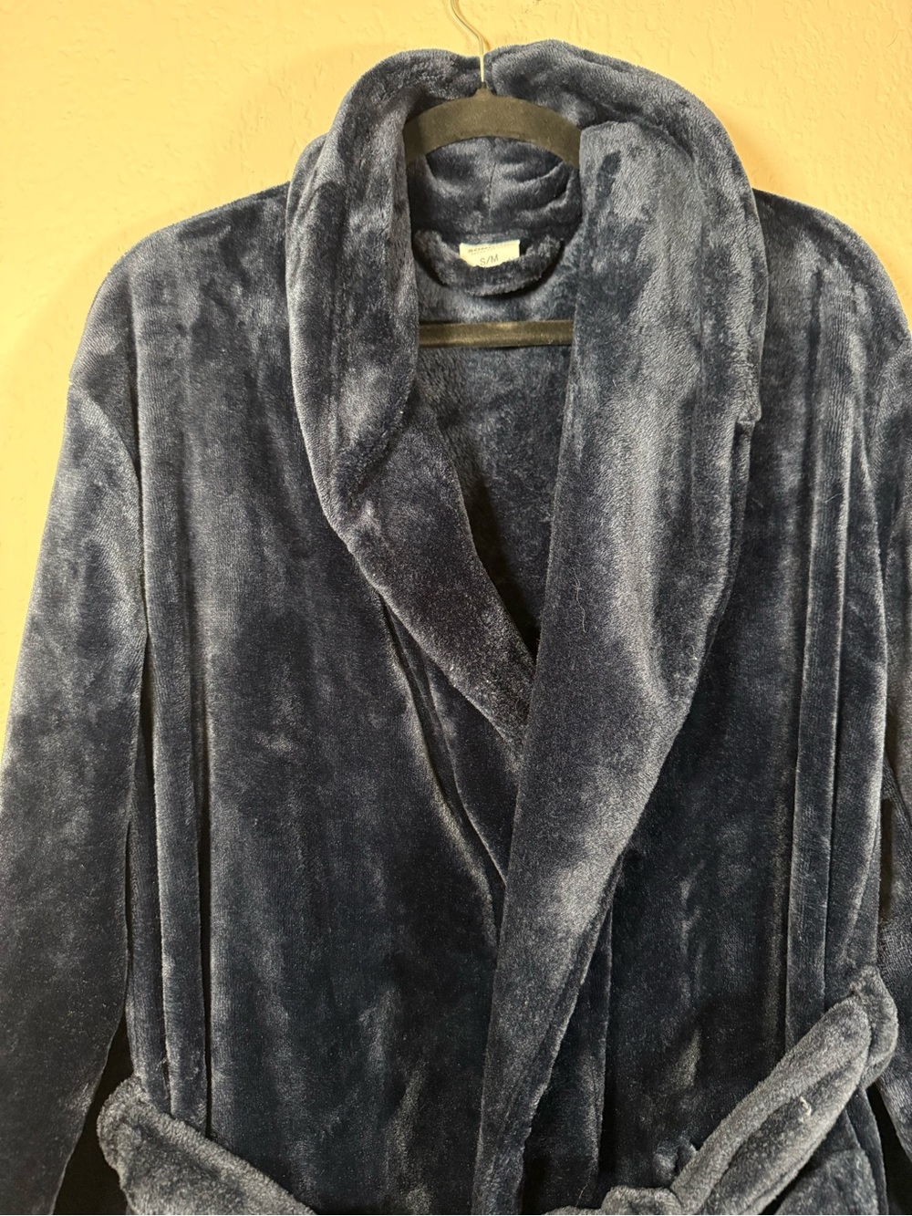 Sonoma BathRobe With Belt Navy S/M Super Soft Cozy Plush Robe Loungewear Pockets - Picture 2 of 9